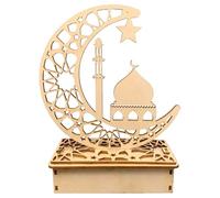 couduan 1 Pcs Ramadan Decorations for Home,Ramadan Decorations Lights,Wood Crafts with Led Lights,Suitable for Home Decoration,Party Decoration,Holiday Decoration