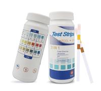 couduan 100 Strips Hot Tub Test Strips,3 In 1 PH Test Strips,PH Tester For Water,Water Testing Kits For Drinking Water,For Rapid Determination Of Chlorine,PH,Total Alkalinity In Water