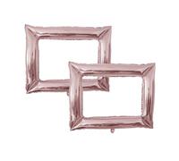 couduan 2 Pcs Inflatable Photo Booth Frame,Inflatable Party Props,Pink Square Photo Booth Frame,Outdoor Photo Frame Props,Suitable For Weddings,Graduations,Birthdays, Parties(98x82.5cm)