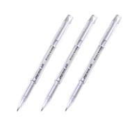couduan 3 Pcs 1mm White Gel Pens for Black Paper,White Detail Pen for Colouring,Ink Fineliner Colouring Ballpoint Highlighter,Suitable for Sketching,Illustration,Coloring Books