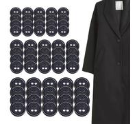 couduan 60pcs Black Resin 10mm, 20mm, 30mm Round Sewing Buttons for Cardigans, Coats, Jackets, Shirts & DIY Decoration
