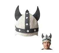 couduan Viking Wool Sauna Hat for Men Women, Felt Sauna Hats Accessories,Steam Cap (White)