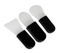 Coufce 3PCS Face Mask Applicator Brushes Black Soft Silicone Makeup Spatula Set for Facial Mud, Cosmetic Mask, Eye Mask, Body Lotion, Serum
