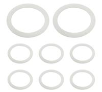 Coufce 8 PCS 1.9 Inch Silicone Sealing Rings Gaskets White Spare Silicone Replacement Gasket Food Grade Rubber Seals for Glass Jars Plastic Mason Jar Lids