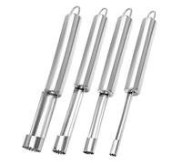 Coufce Multi-Function Corer and Pitter Set 4 Pieces Stainless Steel Remover Tools for Apple, Pear, Cherry, Jujube, Red Dates Suitable for Home Kitchen