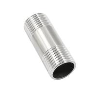 Coufce NPT 1/2 Male Threaded Pipe Fitting Stainless Steel Pipe Nipple Conduit Hose Adapter Shower Head Extension Arm Malleable Nipple Tube Sleeve Extension Connector(2 Inches Length）