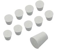Coufce Solid Rubber Stopper Plug, White Cork Stopper, Lab Plug Stopper Size #3 (20Pack)