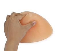 COUGA One Piece Prosthesis Mastectomy Lifelike Triangle Silicone Breast Forms Self-Adhesive Fake Boobs Enlargement Concave Pads Enhancer Inserts,Nude,250g/Piece