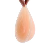 COUGA Teardrop Silicone Breast Form Self-Adhesive Mastectomy Prosthesis Crossdresser Transvestite Bra Enhancer Inserts 1 Piece Prosthetic Enlargement Pads,Nude,B Cup (300g/piece)