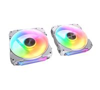 Cougar APOLAR 120 ARGB Fan Daisy Chain Design with Tool-Free connectivity, HDB hydrodynamic Bearings, PWM Control, Q-Stop - Quiet Stop - dampening System & Silent-Stream (3, White, 120)