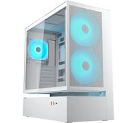 COUGAR CFV235 Mesh MidTower Case, 400mm GPU Supported, ARGB PWM Fans 160mmx2, 3-in-1 front panel, 270° Airflow Access, Dust Filter, Dual Magnetic Filtration, Cable Management (White, Mesh)