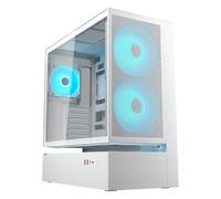 COUGAR CFV235 Mesh MidTower Case, 400mm GPU Supported, ARGB PWM Fans 160mmx2, 3-in-1 front panel, 270° Airflow Access, Dust Filter, Dual Magnetic Filtration, Cable Management (White, Mesh)