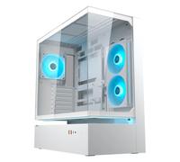 COUGAR CFV235 MidTower ATX, CEB Case,430mm GPU Supported, Pre-installed ARGB PWM Fans 120mmx3, 270° Airflow Access, Dust Filter, Dual Magnetic Filtration, Cable Management (White)