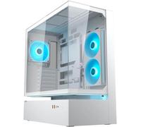 COUGAR CFV235 MidTower ATX, CEB Case,430mm GPU Supported, Pre-installed ARGB PWM Fans 120mmx3, 270° Airflow Access, Dust Filter, Dual Magnetic Filtration, Cable Management (White)
