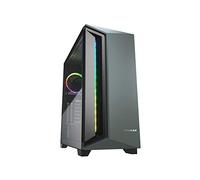 Cougar Dark Blader X7 Midnight Green Distinctive Mid-Tower Case with RGB Front Strip, 1 x ARGB VK120 fans and a crystal clear tempered glass left panel
