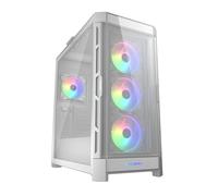 Cougar Duoface Pro ARGB Mid Tower Gaming Case with 4 ARGB Fans - White