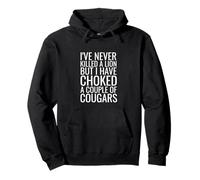 Cougar Hunter Joke Mature Woman Lover Funny Cougar Bait Pullover Hoodie