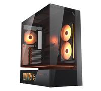 COUGAR Midi Tower Case, CFV235 Vision, ARGB, LCD Display, Glass, Black
