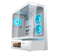 COUGAR Midi Tower Case, CFV235 Vision, ARGB, LCD Display, Glass, White