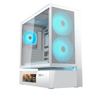 COUGAR Midi Tower Case, CFV235 Vision, ARGB, LCD Display, Mesh, White