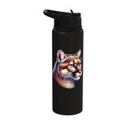 Cougar Mountain Lion Puma Cougar Stainless Steel Insulated Water Bottle