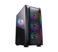 Cougar MX410 Mesh-G RGB Powerful Airflow and Compact Mid-Tower Case with Tempered Glass, Dual RGB Strips and 4 x RGB Fans