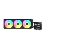Cougar Poseidon Vistek Pro ARGB 360 AIO Liquid Cooler: Large 3.95-inch IPS TFT LCD, Single-frame PWM fans, UTTERIGHT Radiator Fins, Supports AMD AM5 & Intel LGA 1851 Sockets - Black