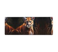 Cougar Printed Gaming Keyboard pad Rubber Desktop Mouse pad Suitable for Office use 12 x 31.5 inches