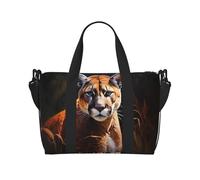 cougar Printed Tote Gym Bag Crossbody Weekend Travel Bag Suitable For Business Trips