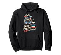 Cougar Puberty Fueled by Coffee & Freedom Funny Patriotic Pullover Hoodie