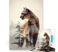 Cougar Puzzles for Teenagers 1000 Pieces Strong Memory, Firm Joint, Joyful Challenge, Wall Art (50x75cm)