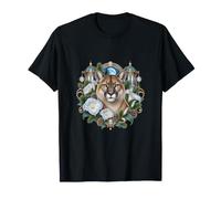 Cougar with Moonflowers and Pine Branches T-Shirt