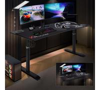 Cougar XL Height Adjustable Gaming Desk, 160cm Wide with Mousepad X Rocker Grey One Size