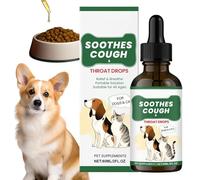 Cough for Dogs | 60ml Cough Supplement | Fast-Absorbing Liquid Health Care for Daily Routine Travel Evening Period After Meals Home