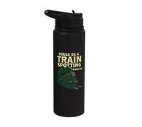 Could Be A Train Spotting Kinda Day Steam Train Stainless Steel Insulated Water Bottle