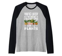 Could Have Stayed with My Plants Funny Plant Lover Raglan Baseball Tee