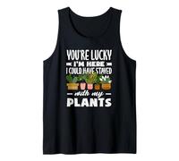 Could Have Stayed with My Plants Funny Plant Lover Tank Top