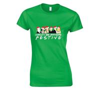 Could I Be Anymore Festive Friends Drama Inspired Merry Christmas Ladies T Shirt Santa T.V Show Gift for GF/BF Gift for Friends Birthday Xmas Women's Girls Female Adult Kids Tee Top Kelly Green