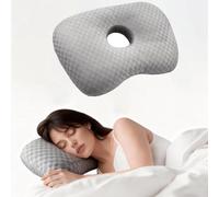 Could Spark Ear Piercing Pillow with Hole for Side Sleepers, Donut Pillow for Ear Pain Relief, Orthopedic Support Pillow for CNH Inflammation Pressure Sores, Adjustable Ear Pillow, Machine Washable