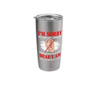 Couldn't Hear Deafness Sign Language Hearing Deaf Awareness Stainless Steel Insulated Tumbler
