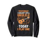 Couldn't Spell Ukulele Musician Music Uke Hawaiian Ukulele Sweatshirt
