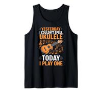 Couldn't Spell Ukulele Musician Music Uke Hawaiian Ukulele Tank Top