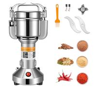 Couleeur Grain Mill Spice Grinder Stainless Steel High Speed Electric Mill with 3 Blades Machine for Coffee Nut Cereal Flour Corn Seeds Wheat,150g