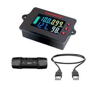 Coulomb Counter Meter 8-120V 50A Battery Monitors Coulometer Voltmeter Ammeter Battery Capacity Tester Precise Detection Electrician Tool