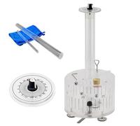 Coulomb's Law Demonstrator, Torsion Balance Experiment Device with Micrometer Adjustment Knob, Transparent Physics Teaching Aid for Charge Interaction