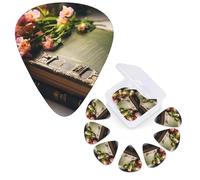COULPER Guitar Picks 6 Pcs Guitar Plectrums with Storage Box 3 Different Thickness Old Book Guitar Picks Accessories Bass Pick for Electric Ukulele 2Pcs 0.46mm, 2Pcs 0.96mm, 2Pcs 0.71mm