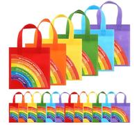 Coume Back to School Gift Bags for Students Rainbow Inspiration Reusable Treat Bags Welcome to Kindergarten Gifts for Students Rainbow Party Favor for Preschool Primary School Classroom Prize