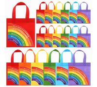 Coume Back to School Gift Bags for Students Rainbow Inspiration Reusable Treat Bags Welcome to Kindergarten Gifts for Students Rainbow Party Favor for Preschool Primary School Classroom Prize