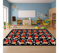 Coume Classroom Rug Elementary 13 x 6.5 ft ABC Alphabet & Animal Words Educational Carpet Large Learning Play Mat with Non-Slip Backing for Kids Toddlers Preschool Kindergarten