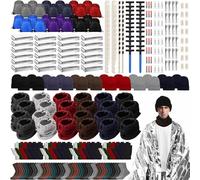 Coume Homeless Care Package Supplies Hygiene Kit Winter Beanie Neck Warmer Gloves Drawstring Bags for Men Women, Classic Color, One Size